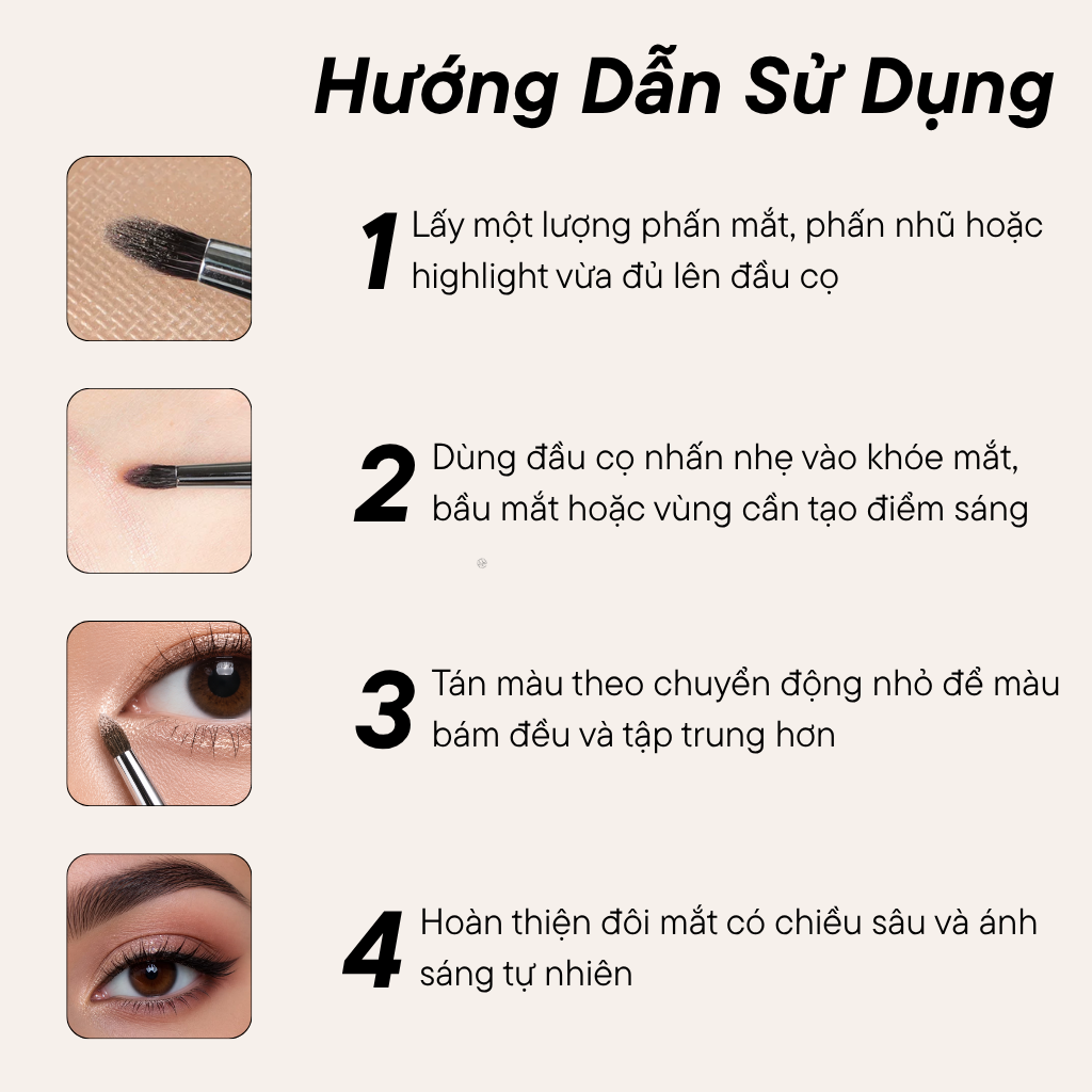 Cọ Nhấn Sáng Khóe Mắt Và Bọng Mắt Đầu Nhọn BH Cosmetics Inner Corner Brush BH303